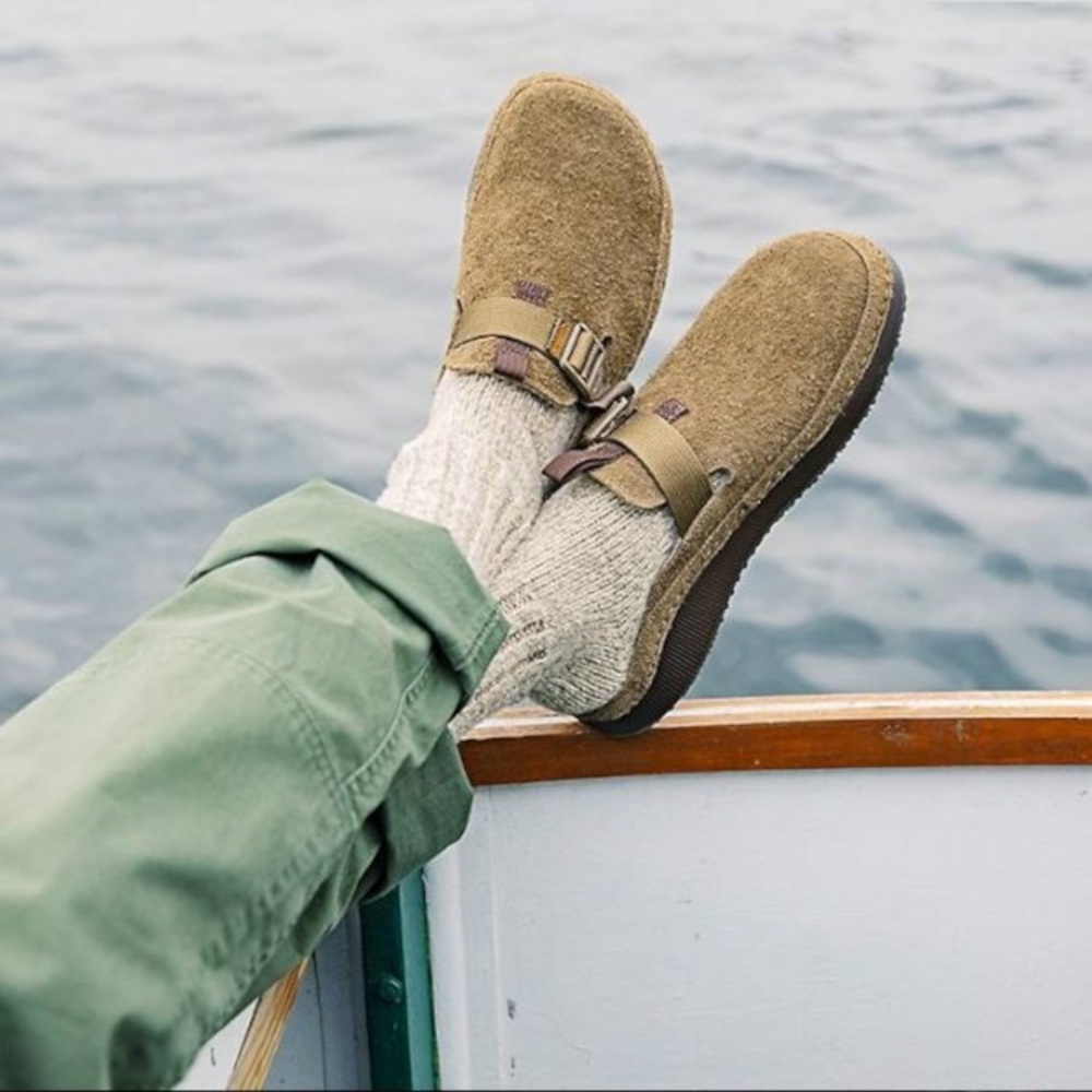 Chaco Tan Mules with Brown Accents